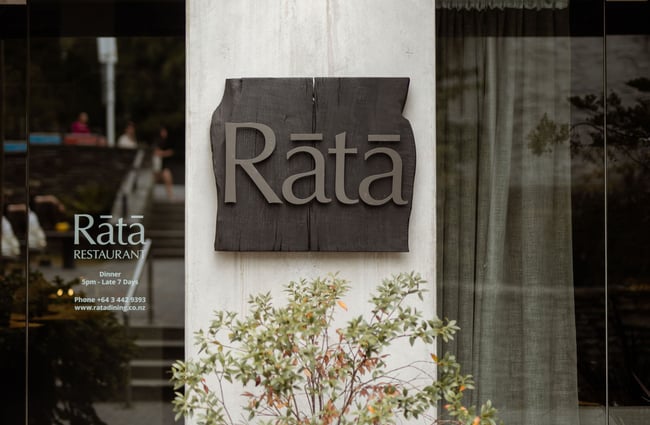 Rata restaurant sign in Queenstown