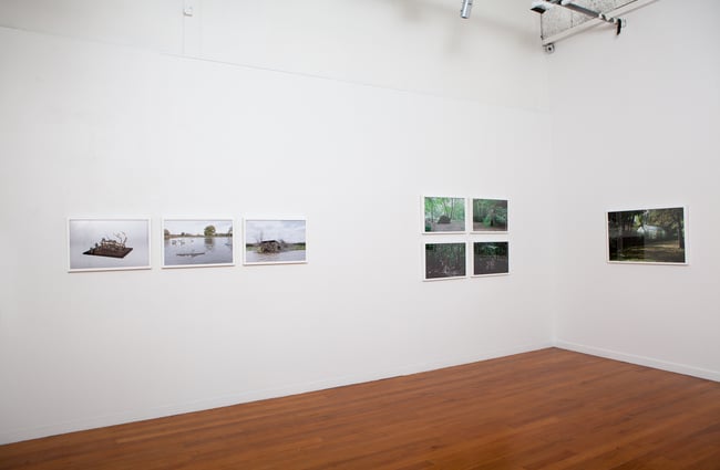 Art on the walls at Ramp Gallery, Hamilton.