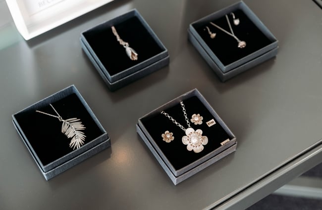 Jewellery on display at Rawson Brothers.