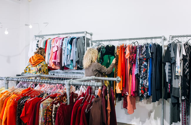 Customers look for clothes at Recycle Boutique, Hamilton.