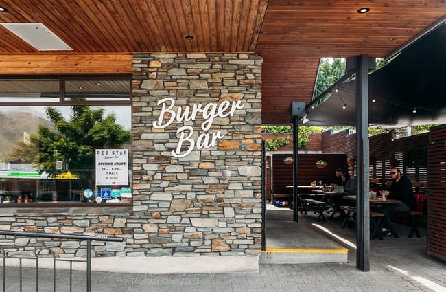 Exterior of Red Star Burger Bar in Wānaka.
