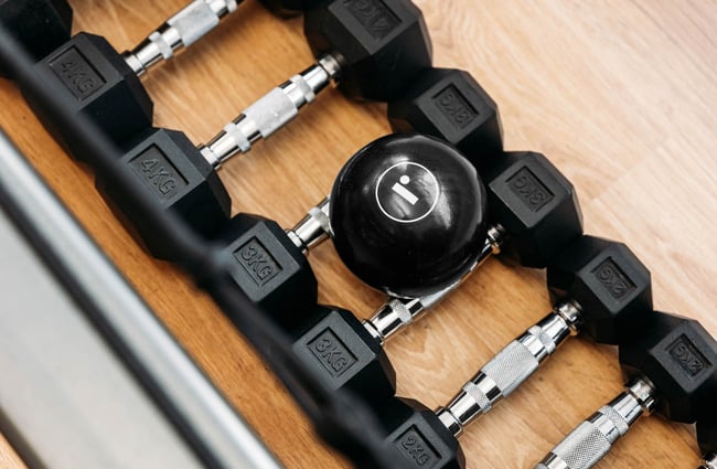 Close up of weights at Reform Wellington