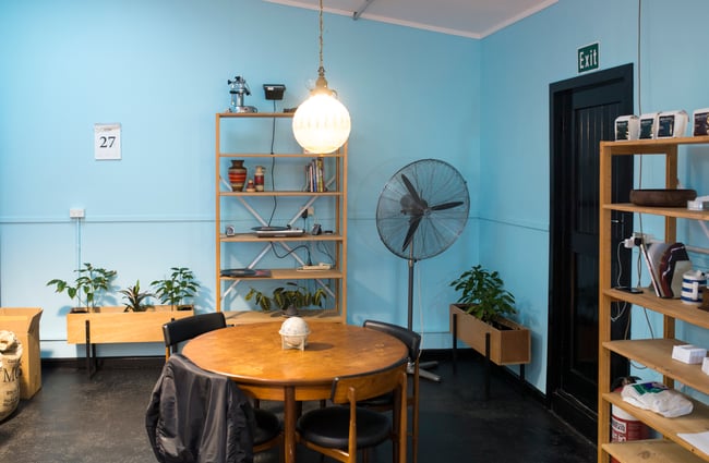 The cafe space.