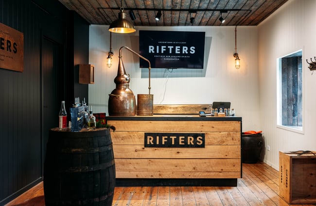 Inside Arrowtown's Rifters Tasting Room.