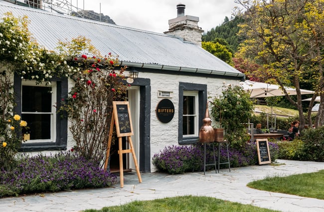 Exterior view of Arrowtown's Rifters Tasting Room.