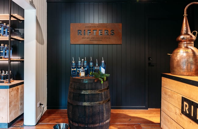 Interior view of Rifters Tasting Room.