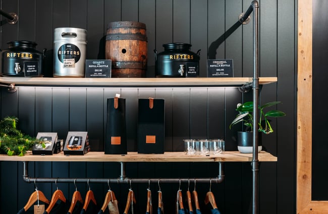 Products at Rifters Tasting Room.