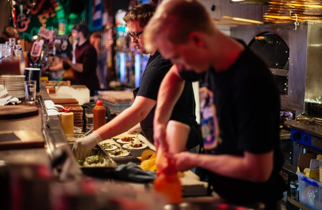 Chefs in the kitchen.
