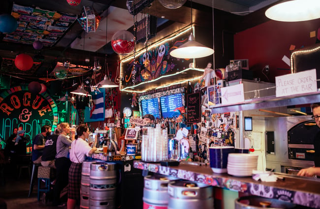 The bar.