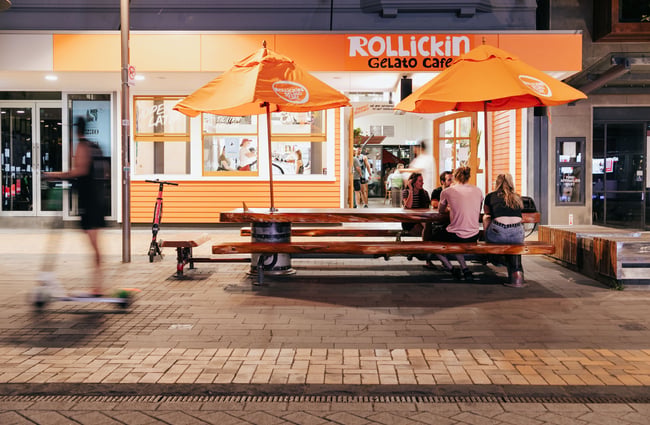 Rollickin's new Cashel St location is a late night dessert venue.