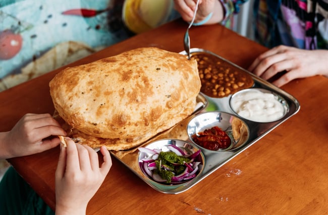 Curry meal at Royal Punjabi Sweets and Bake House.