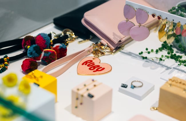 Details of jewellery and accessories at RUBY Hamilton.
