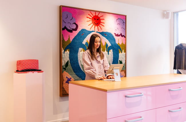 A woman working at RUB Auckland.