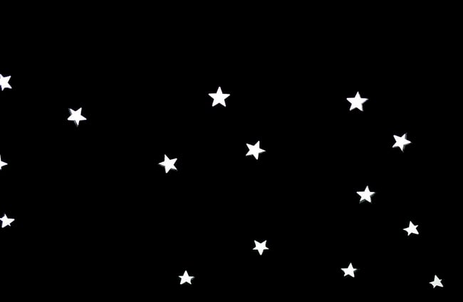 White stars on a black wall.