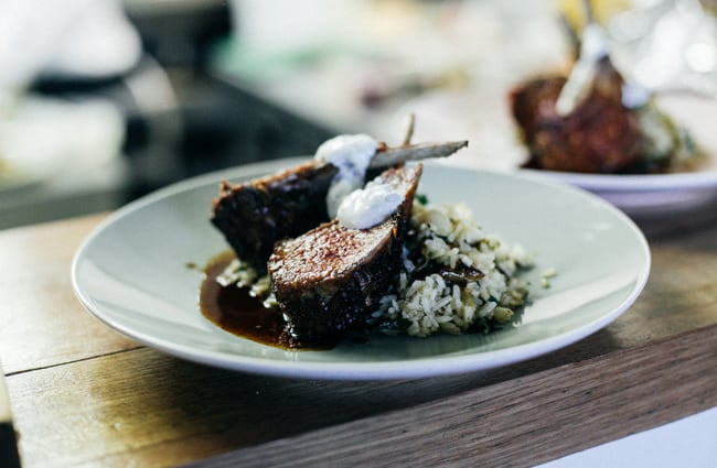 Close up of a meal.