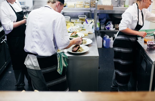 Looking into the kitchen.