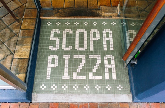 Tiled Scopa entrance.