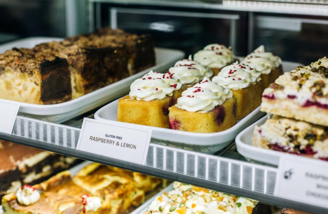 Sweet treats in the cabinet at Scotts Epicurean.