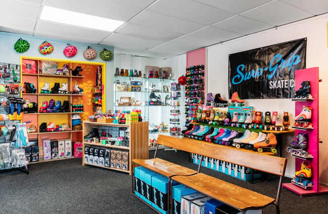 Interior view of Seaside Skates.