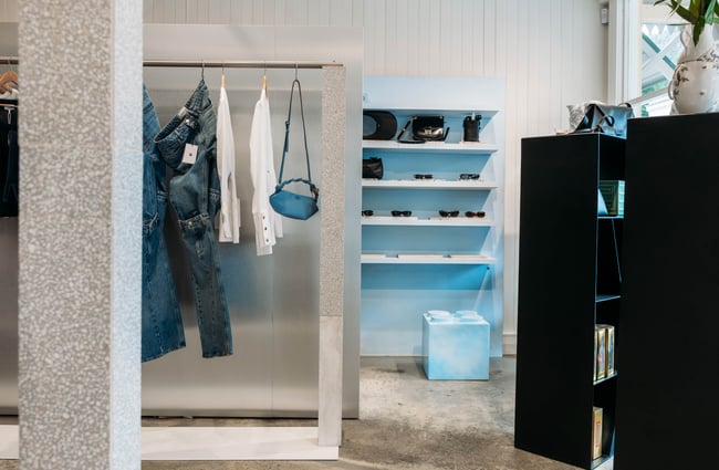 Clothing and shelves at Seletti Concept Store in Arrowtown.