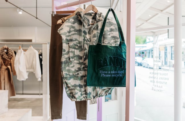 Clothing hanging up at Seletti Concept Store in Arrowtown.