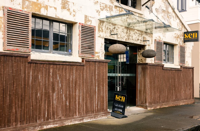The front door leading to Sen Kitchen in Auckland.
