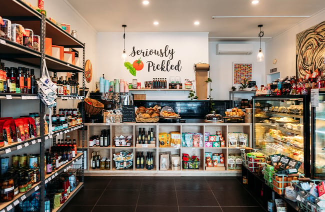 A view of the deli and shop at Seriously Pickled.