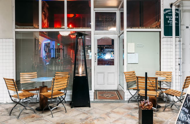The entrance to Siduri bar in Gisborne.