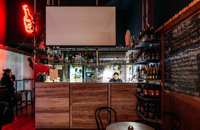 The bar at Siduri in Gisborne.