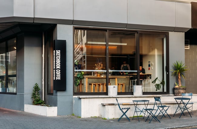 Exterior of Sketchbook Coffee.