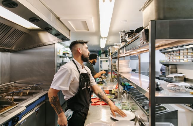 Chef at the pass.