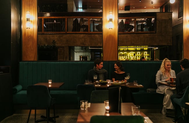 Diners at the table.