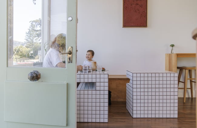 Customers at a table at Soulful Coffee Diamond Harbour.