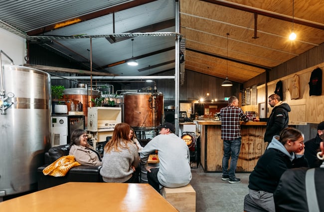 The inside ofS tation Brewing Alexandra Central Otago .