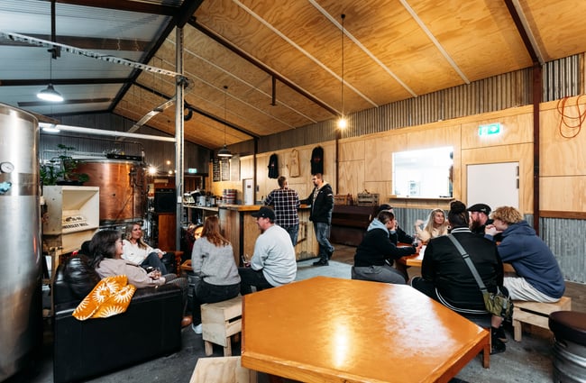 The inside of Station Brewing Alexandra Central Otago.