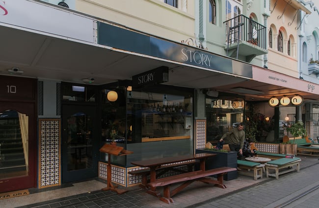 The exterior of Story restaurant on New Regent Street.