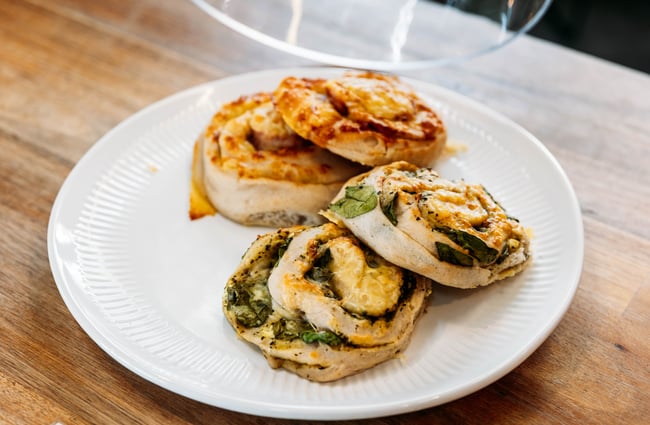 Savoury scrolls are on display on the counter at Sublime Coffee Roasters.
