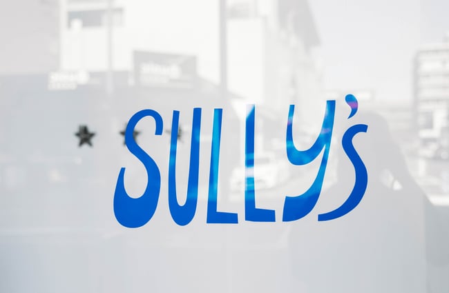 Sully's signage on the door.
