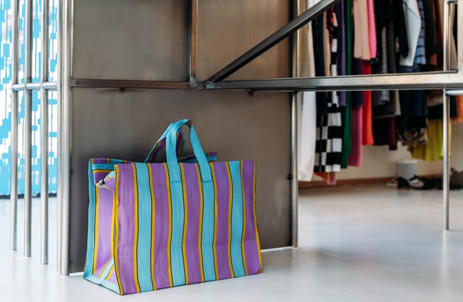 Colourful bag for sale at Sully's.