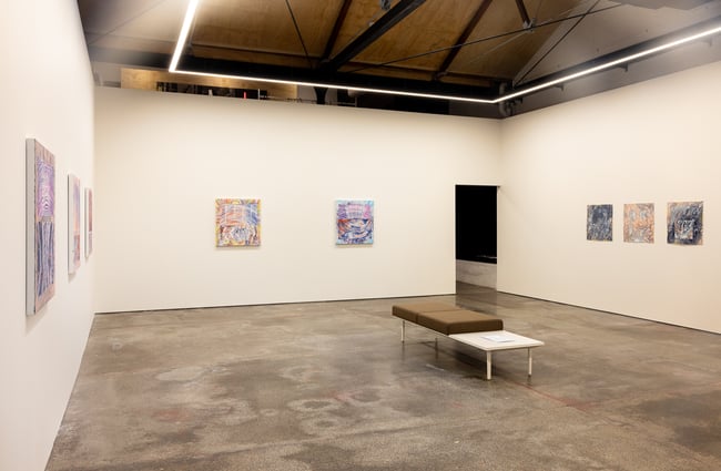 The large open exhibition space of an Auckland art gallery.