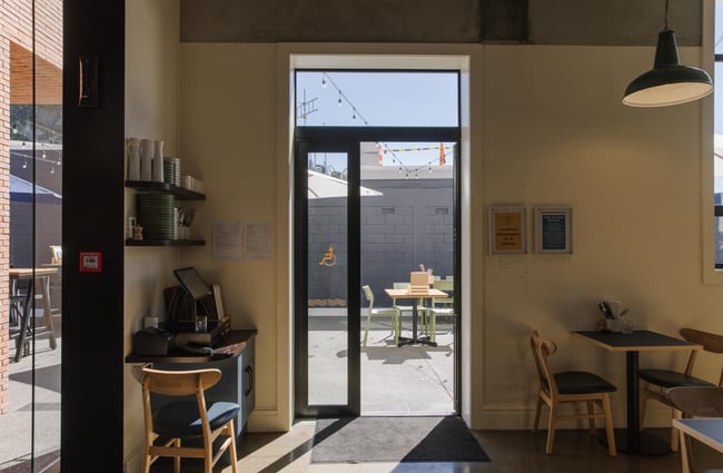 View leading out to the courtyard at Sumner Post Office.