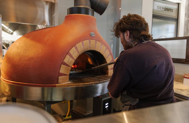 Woodfired pizza oven at Sumner Post Office.