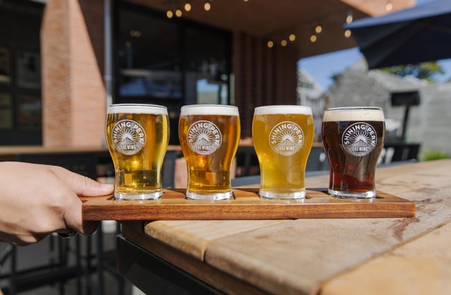 A paddle of beers at Sumner Post Office.