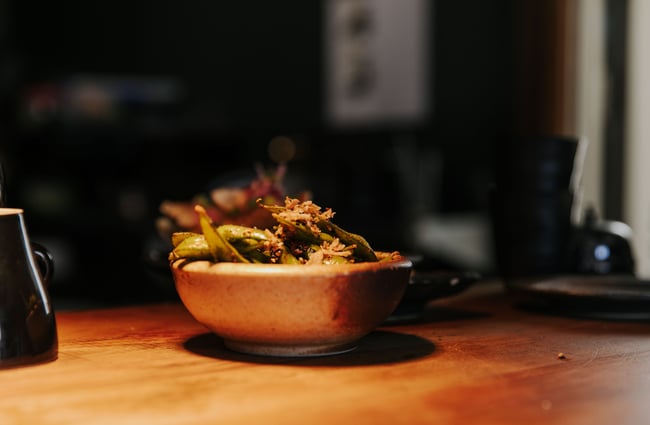 A close up of a dish from SUPER.