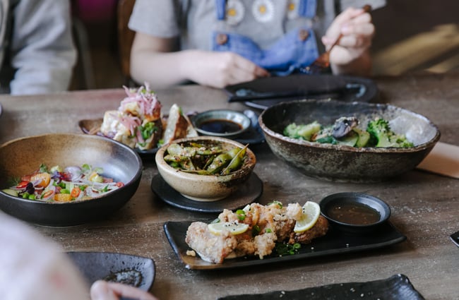 Close up of the food at SUPER.