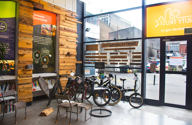 Bikes in the shop.