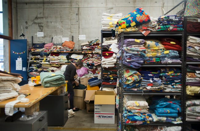Second hand fabrics.