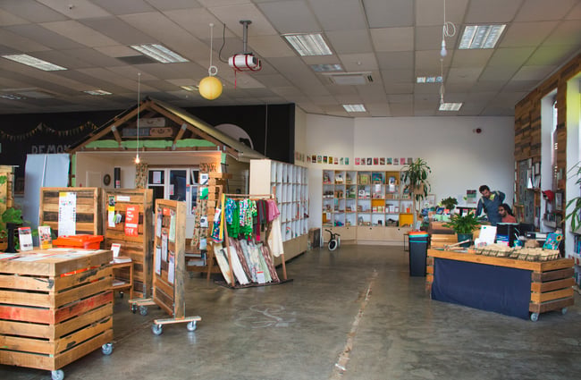 The shop space.