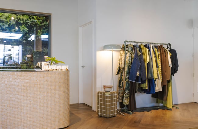 Clothing on display at Swoon Store Christchurch.