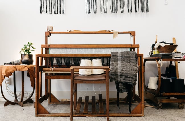 A loom on display.